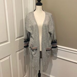 NWT long lightweight cardigan gray sweater.